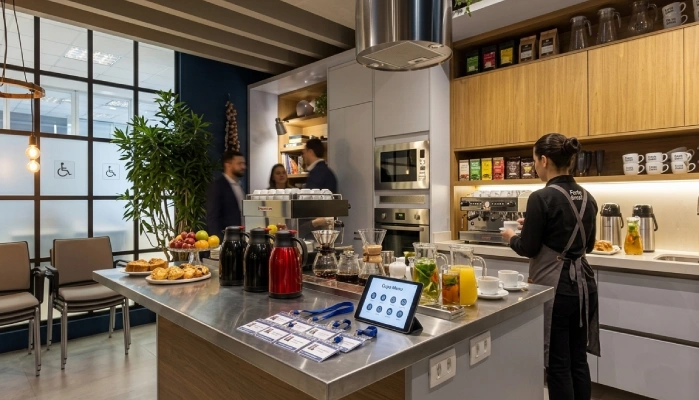 Serviços de copa e organização empresarial