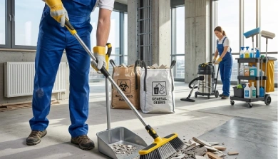 Limpeza pós-obra para transformação de ambientes